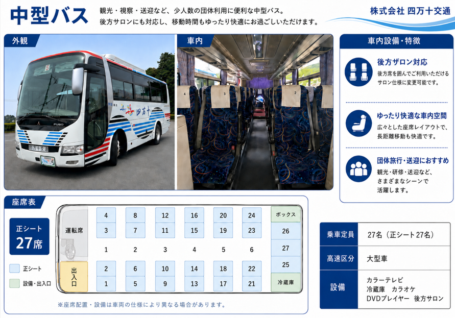 中型バス 27席